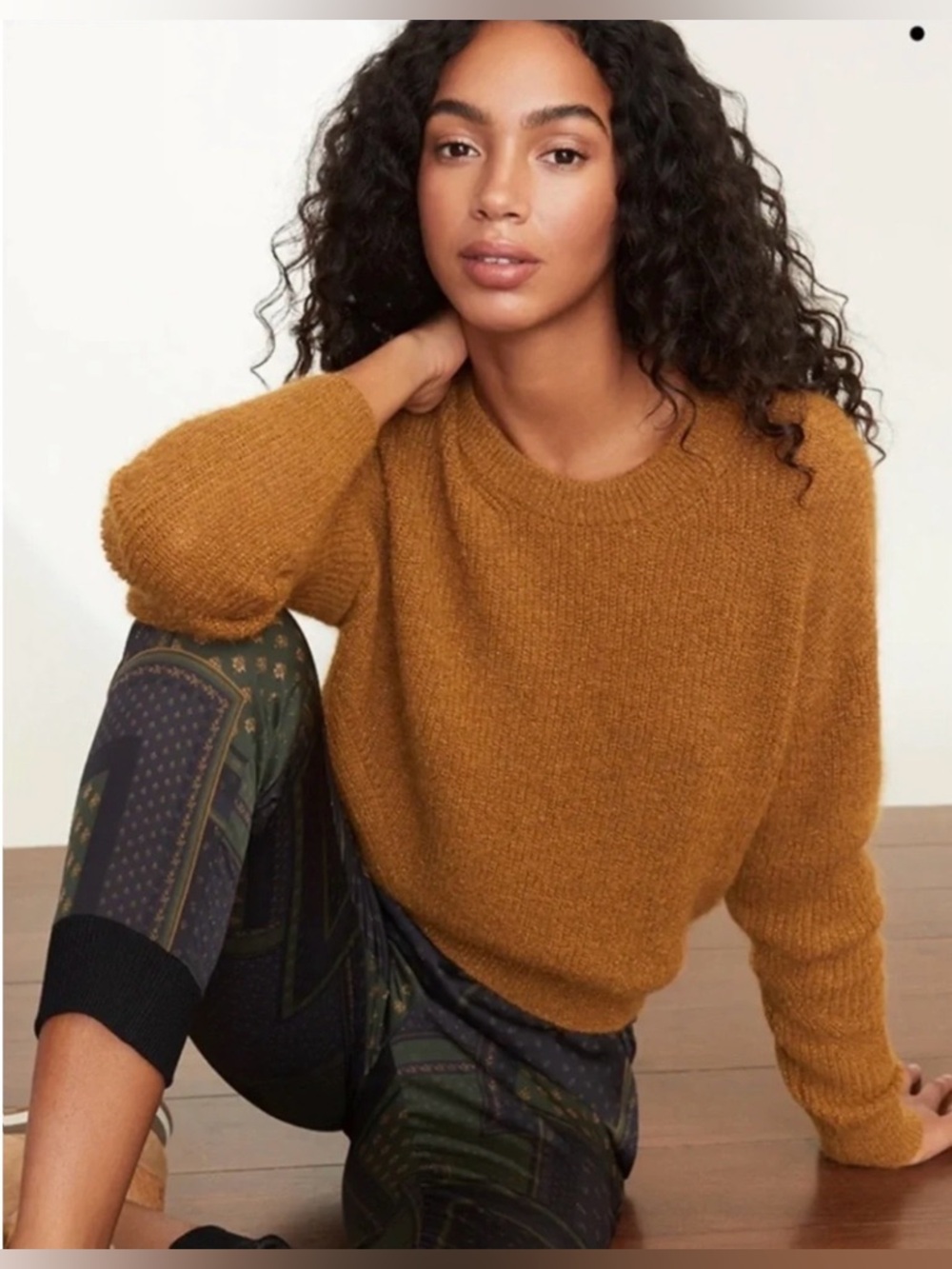 Veronica Beard Melinda Sweater in Gold, Size L